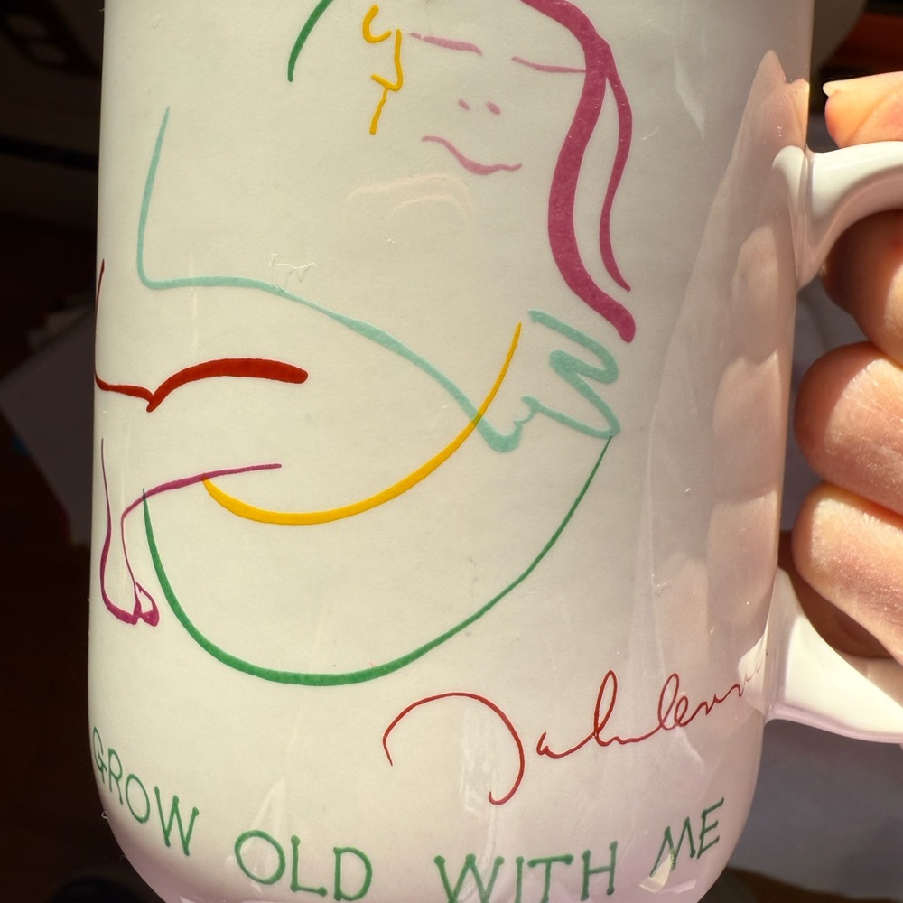 Rare John Lennon coffee mug "Grow Old With Me" - Picture 4 of 7